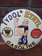 Emaille reclamebord Popeye Tydol Ethyl Gasoline - Plaque