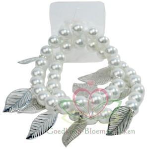 Corsage Polscorsage-armband Breezy White Corsage Polscor, Huis en Inrichting, Woonaccessoires | Kunstplanten en Kunstbloemen, Nieuw