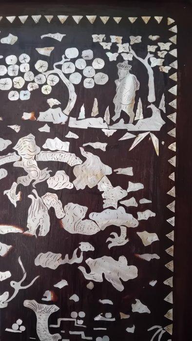 Dienblad - Hout, parelmoer, Antiek en Kunst, Antiek | Overige Antiek