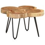 vidaXL Salontafel 36 cm 4 boomstammen massief acaciahout, Verzenden, Nieuw