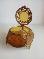 Sieradendoos - Messing, Glas, Fluweel - Napoleon III