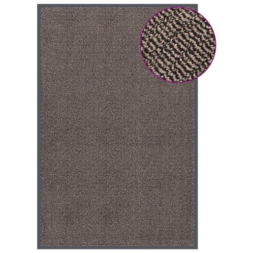 vidaXL Deurmat getuft 120x180 cm donkerbruin, Tuin en Terras, Deurmatten, Nieuw, Verzenden