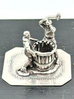 No reserve-Twee handgemaakte zilveren miniaturen Velocipede