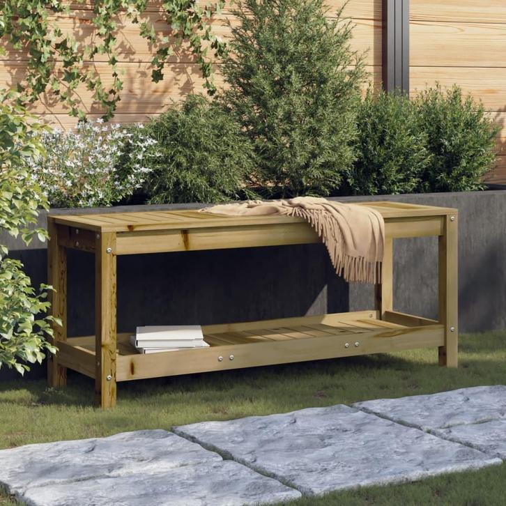 vidaXL Tuinbank 108x35x45 cm geïmpregneerd grenenhout, Tuin en Terras, Tuinsets en Loungesets, Nieuw, Verzenden