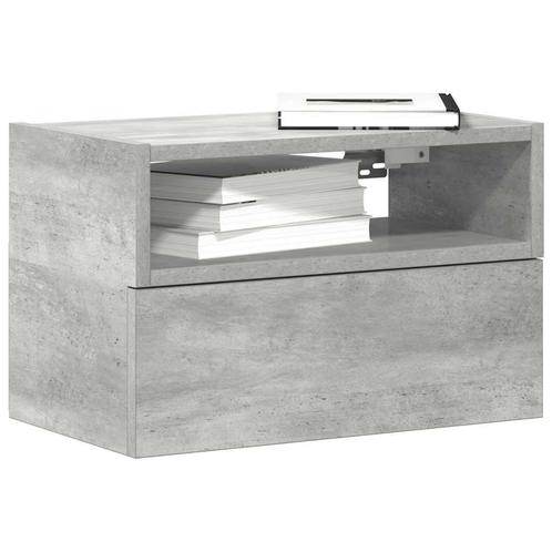 vidaXL Nachtkastje wandgemonteerd 45x26x28,5 cm betongrijs, Huis en Inrichting, Slaapkamer | Nachtkastjes, Nieuw, Verzenden