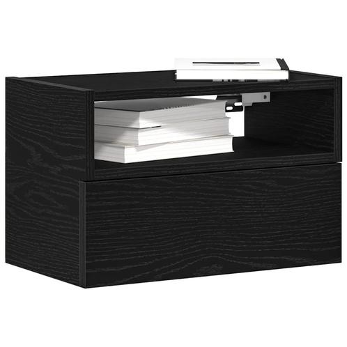 vidaXL Nachtkastje wandgemonteerd 45x26x28,5 cm zwart, Huis en Inrichting, Slaapkamer | Nachtkastjes, Nieuw, Verzenden