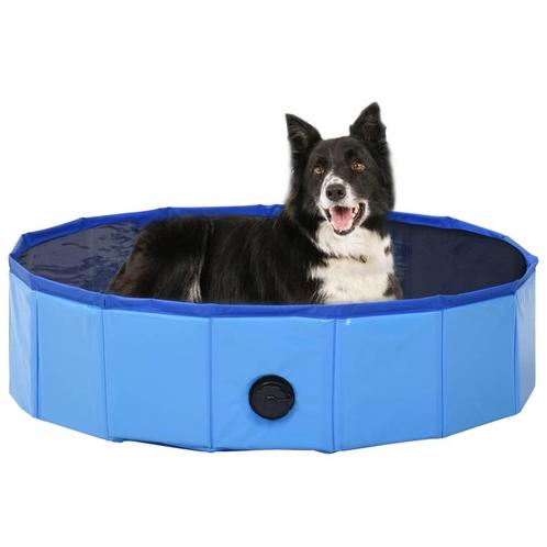 vidaXL Hondenzwembad inklapbaar 80x20 cm PVC blauw, Dieren en Toebehoren, Honden-accessoires, Nieuw, Verzenden