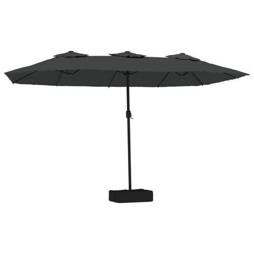 Parasol LED 449cm Antraciet | Retour Deal | 40% Korting, Tuin en Terras, Parasols, 2 tot 3 meter, Verstelbaar, Nieuw, Zweefparasol