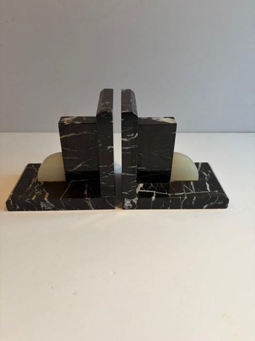 Ensemble de bureau (5) - Marbre noir et blanc de Belgique, Antiek en Kunst, Kunst | Designobjecten