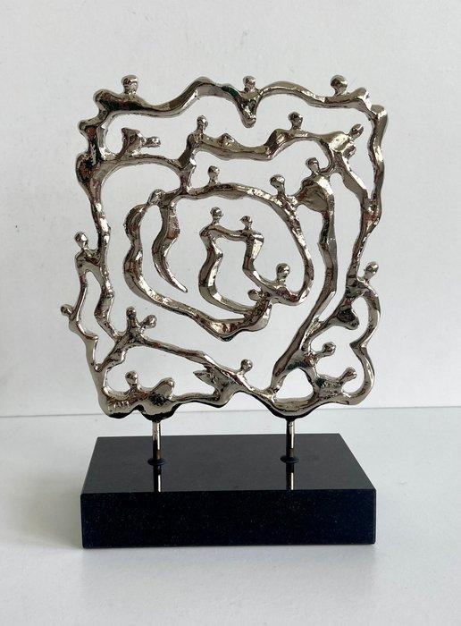 Beeldje - Aluminium, Marmer, Antiek en Kunst, Curiosa en Brocante