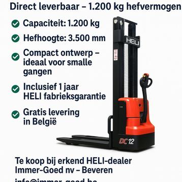 Nieuwe HELI stapelaar 1.200 kg – €2.350 – Garantie beschikbaar voor biedingen
