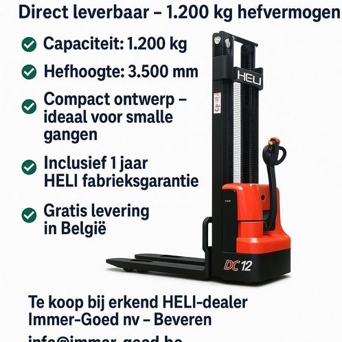 Nieuwe HELI stapelaar 1.200 kg – €2.550 – Garantie, Zakelijke goederen, Machines en Bouw | Heftrucks en Intern transport, 1000 tot 2000 kg