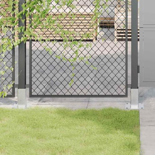 vidaXL Spokkels vierkant 12 st gegalvaniseerd staal, Tuin en Terras, Palen, Balken en Planken, Nieuw, Verzenden