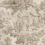 Verfijnd Toile de Jouy Taupe Dove Grey - Textiel - 250 cm -