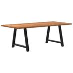 vidaXL Eettafel rechthoekig 220x100x74 cm massief eikenhout, Huis en Inrichting, Tafels | Eettafels, Verzenden, Nieuw