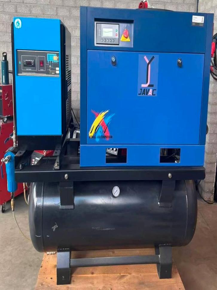 Javac Scroll Compressor met ketel en droger - 10PK, Articles professionnels, Machines & Construction | Pompes & Compresseurs, Enlèvement