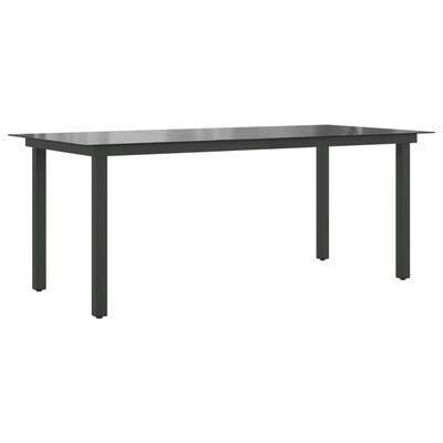 Zwarte Glazen Tuintafel 190cm - OP = OP! Laatste Stuks, Tuin en Terras, Tuintafels, Rechthoekig, Nieuw, Aluminium, Verzenden
