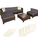 tectake Wicker lounge met aluminium frame incl. 2 kleuren ku, Tuin en Terras, Verzenden, Nieuw