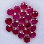 21 pcs Rouge Rubis - 2.05 ct - Instituto Gemólogico Español, Bijoux, Sacs & Beauté, Pierres précieuses