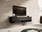 Meubella TV-Meubel Wave mat Zwart 140cm hangend zwevend, Overige materialen, 100 tot 150 cm, Verzenden, Nieuw