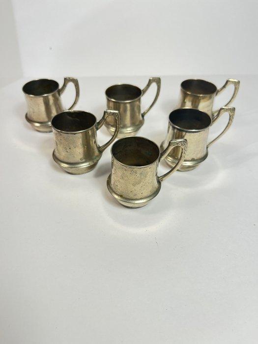 Drinkset (6) - Metallo Argentato - Art Nouveau, Antiek en Kunst, Antiek | Meubels | Tafels