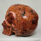 Schedel, met de hand gesneden Obsidiaan Mahonie Kristal -, Nieuw