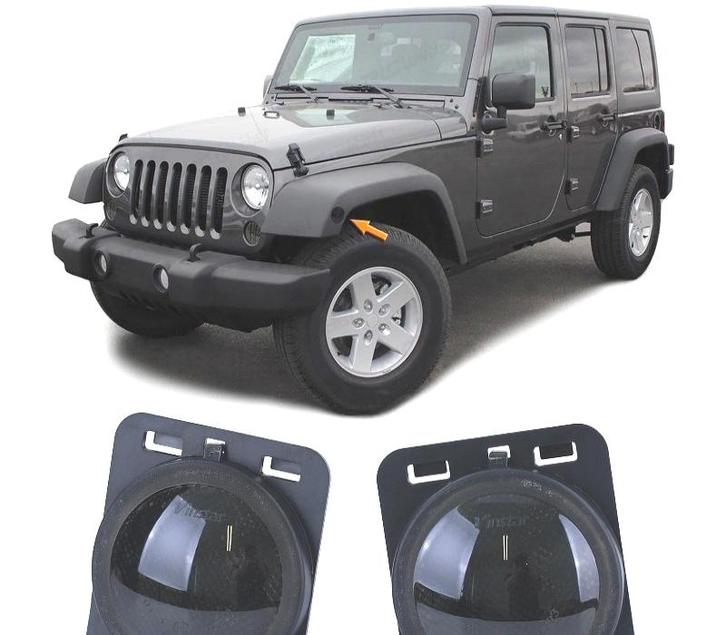 CLIGNOTANTS LATÉRAUX JEEP WRANGLER JK 07-17 LED NOIR, Auto-onderdelen, Verlichting, Verzenden