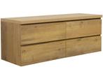Wastafelkast Angela 140 x 48 cm Eiken Wastafelmeubel, Huis en Inrichting, Badkamer | Badkamermeubels, Verzenden, Nieuw