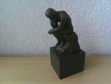 Statue, DE DENKER (LE PENSEUR) - 20 cm - Bronze, Antiek en Kunst
