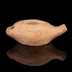 Oud-Grieks Terracotta olielamp (Zonder Minimumprijs), Antiek en Kunst