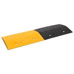 vidaXL Verkeersdrempel 97x32,5x4 rubber geel en zwart, Verzenden, Nieuw