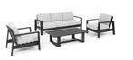 2dekans | Bizzotto Baltic Loungeset 4-delig – Aluminium &, Ophalen of Verzenden