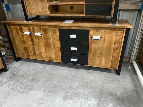 San Remo dressoir, mangohout (nieuw, A-keuze), Huis en Inrichting, Kasten | Dressoirs, Nieuw, Overige houtsoorten, Metaal