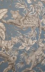 Exclusieve Oosterse stof met Luipaarden in de jungle -, Antiek en Kunst, Antiek | Tapijten, Tafelkleden en Textiel
