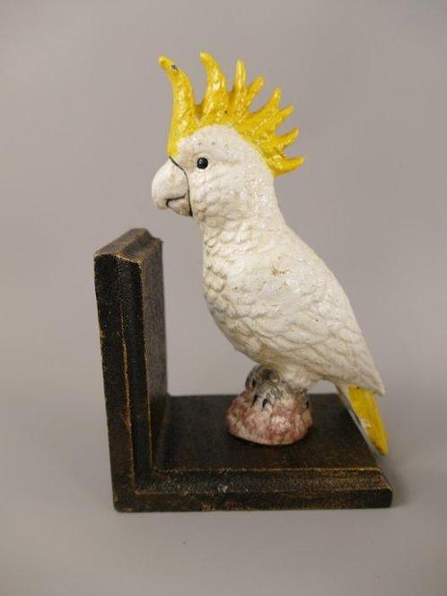 sculptuur, papegaaien KAKATOE boekensteunen - 24 cm -, Antiek en Kunst, Curiosa en Brocante