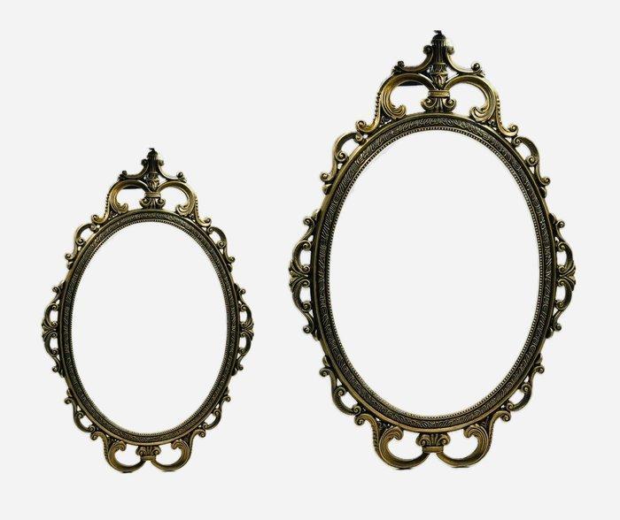 Lijst (2) - Messing - Hoorn des overvloed - 58 cm, Antiquités & Art, Curiosités & Brocante