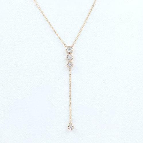 18 carats Or rose - Collier avec pendentif - 0.24 ct Diamant, Handtassen en Accessoires, Antieke sieraden