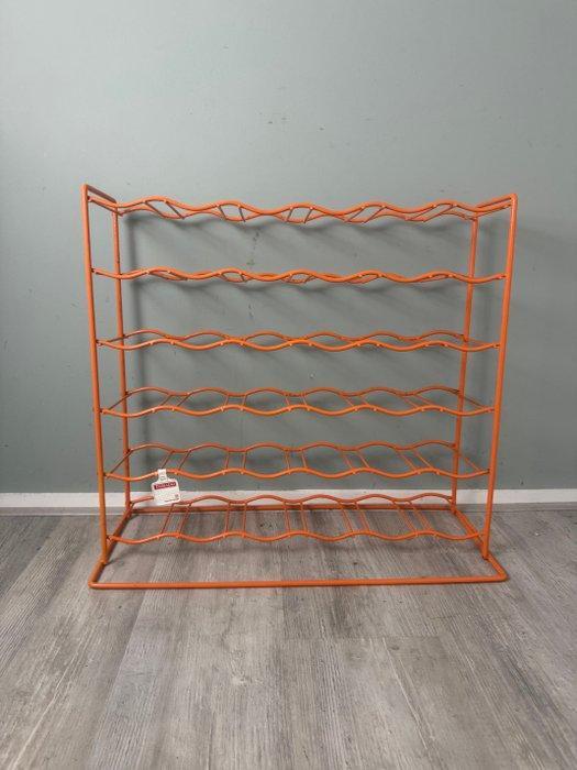 Wijnrek - Vintage knal oranje Tomado wijnrek - Metaal, Antiquités & Art, Antiquités | Meubles | Chaises & Canapés