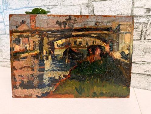 Anselmo Bucci (1887–1955) - Milano, Navigli, Antiek en Kunst, Kunst | Schilderijen | Klassiek