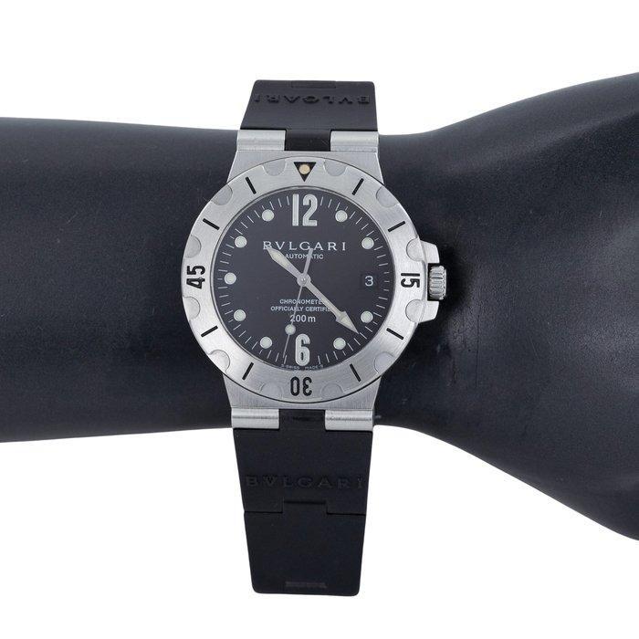 Bvlgari - Diagono Scuba Date - Sans prix de réserve - SD38S, Handtassen en Accessoires, Horloges | Heren