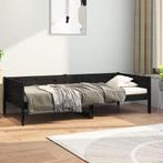 vidaXL Slaapbank massief grenenhout zwart 90x190 cm, Huis en Inrichting, Verzenden, Nieuw