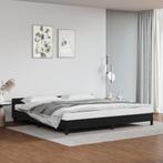 vidaXL Bedframe met hoofdeinde kunstleer zwart 200x200 cm, Huis en Inrichting, Slaapkamer | Bedden, Verzenden, Nieuw