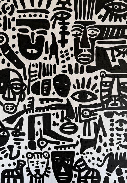 Freda People (1988-1990) - Voodoo Collection, Antiek en Kunst, Kunst | Schilderijen | Modern