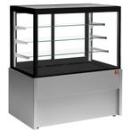 Warmhoudvitrine | Zwart/Grijs | +30°C/+90°C | 4 Niveaus |, Verzenden, Nieuw in verpakking