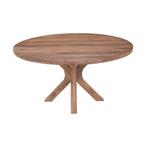 Mangohouten Eettafel Sun Rond 150 cm Houten onderstel, Huis en Inrichting, Verzenden, Rond, Nieuw, Industriële meubels