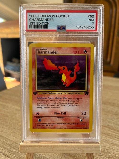 Pokémon Graded card - CHARMANDER 1ST EDITION TEAM ROCKET -, Hobby en Vrije tijd, Verzamelkaartspellen | Pokémon