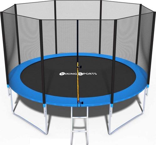 Trampoline 366 cm met veiligheidsnet blauw tot 150 kg, Kinderen en Baby's, Speelgoed | Buiten | Trampolines, Nieuw, Ophalen of Verzenden