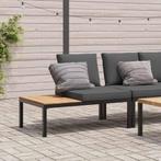vidaXL Tuinbank met kussens aluminium zwart, Tuin en Terras, Verzenden, Nieuw