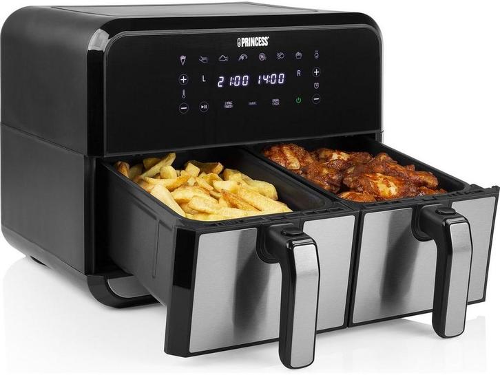 Princess 182074 - Double Basket Airfryer - 9 liter - 2, Elektronische apparatuur, Airfryers, Zo goed als nieuw, Verzenden