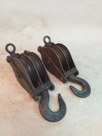 Outil de travail Design industriel - 2x poulies en métal